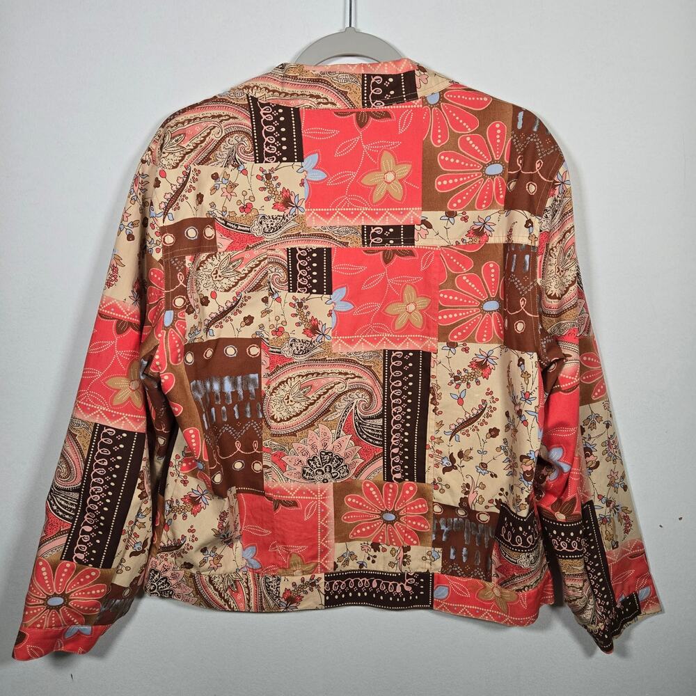Anne Carson Patchwork Shacket. Large - Picture 4 of 10